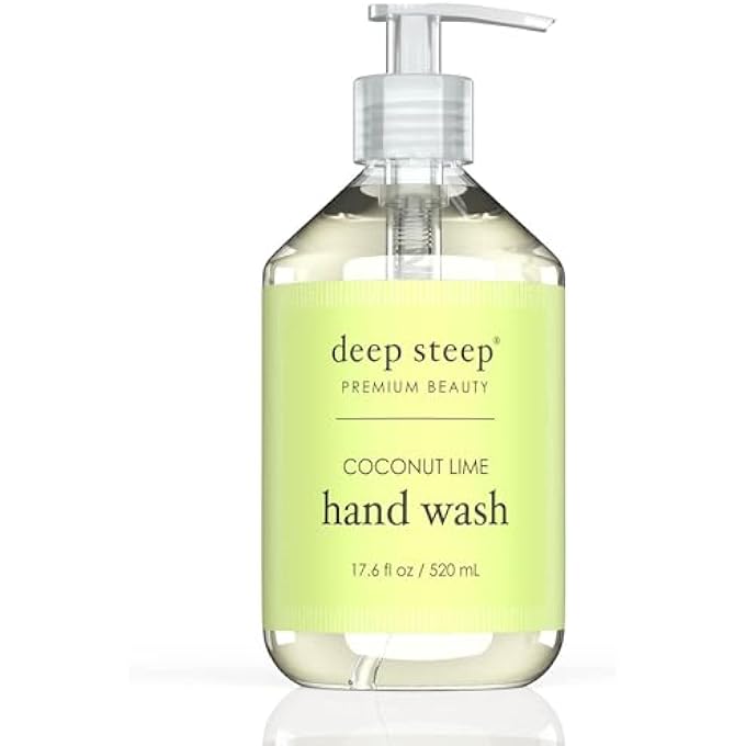 Deep Steep ARGAN OIL LIQUID HAND WASH, COCONUT LIME, 17.6 FLUID OUNCE - Image 1